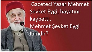 Gazeteci Yazar Mehmet Şevket Eygi, hayatını kaybetti.Mehmet Şevket Eygi Kimdir?