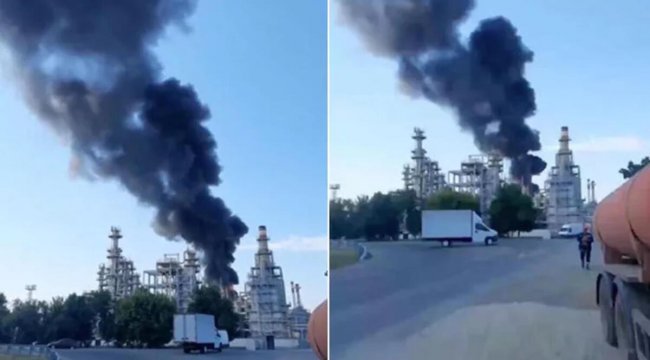 Rus petrol rafinerisi yangınında 'kamikaze drone' iddiası