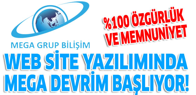 Mega Grup Bilişimden WEB site yazılımında devrim!