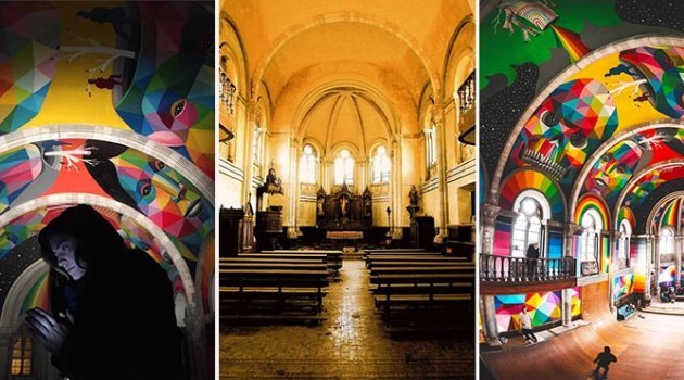 100 yıllık kilise kayak parkı oldu