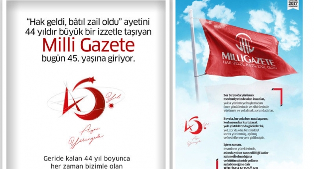 MİLLİ GAZETE 45 YAŞINDA