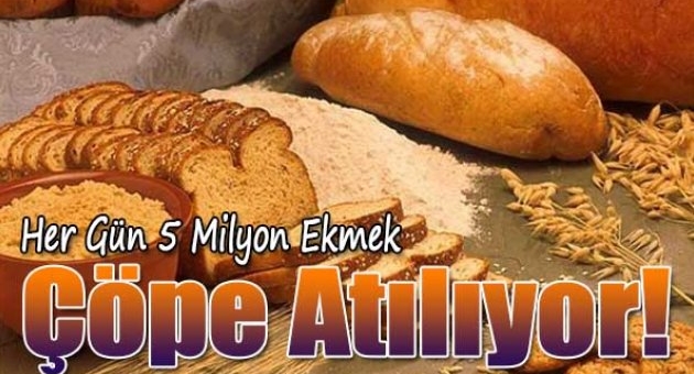 Günde 5 Milyon Ekmek Çöpe