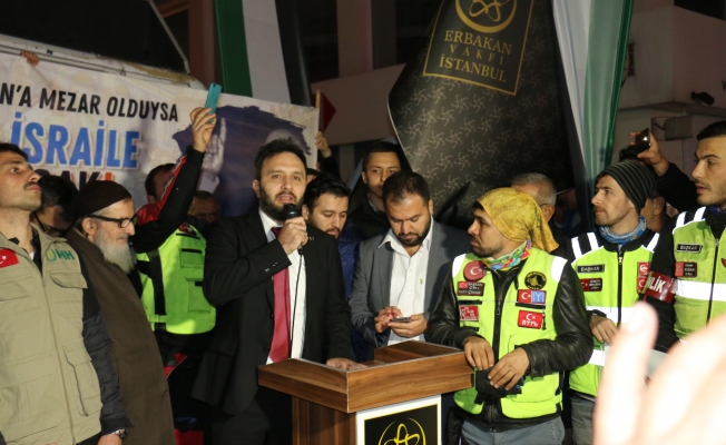 Zeytinburnu Kudüs İçin 2 Teker Kardeşliği ile Yürüdü