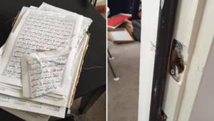 PYD Afrin'de camileri basıp Kur'an-ı Kerim yırttı!