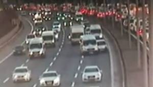 Tem Otoyolunda Yürekleri Ağza Getiren Kaza