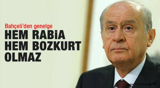 Bahçeli'den Rabia İle Bozkurt İşaretinin Birlikte Yapılmasına Tepki
