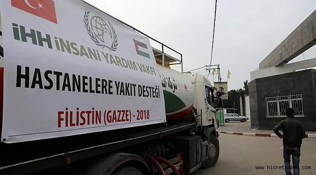 Gazze'ye 30 ton akaryakıt yardımı