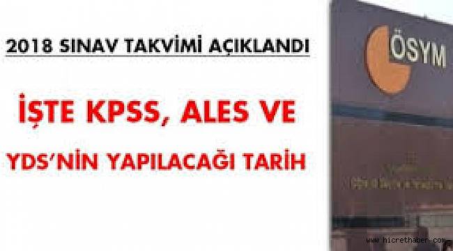 Gözler ÖSYM Sınav Takviminde