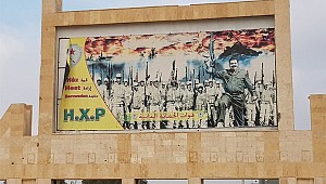 Öcalan ve diğer teröristlerin posterini astılar!