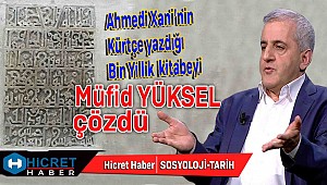 Ahmed-i Hani'nin Kürtçe  Yazdığı Bin Yıllık Kitabeyi Müfid Yüksel Çözdü