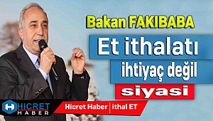 Fakıbaba Et İthalatı İhtiyaç Değil Tamamen Siyasi