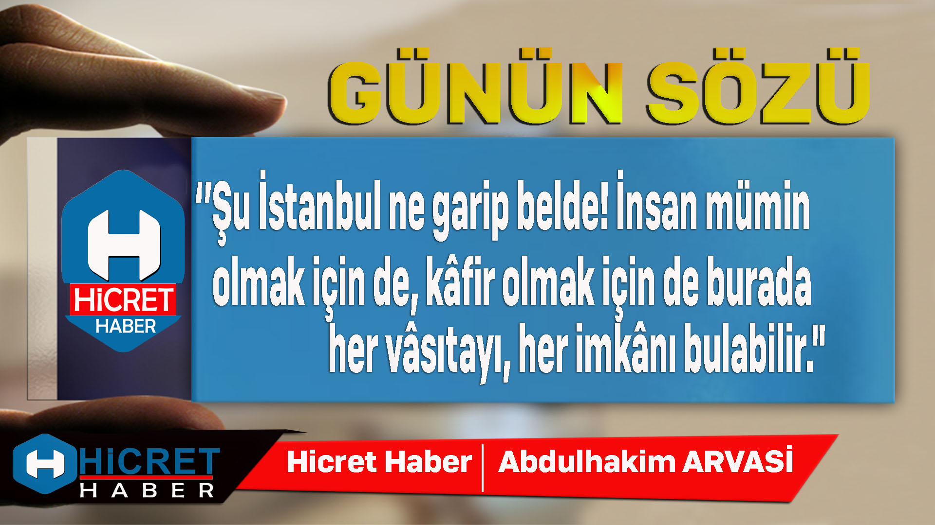 GÃ¼nÃ¼n SÃ¶zÃ¼ Ä°stanbul