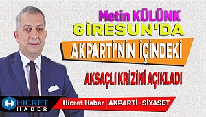 Metin Külünk Giresun'da Akparti İçindeki Aksaçlıları Açıkladı