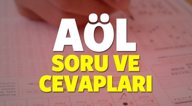 AÖL 2.dönem soru ve cevapları! AÖL soru ve cevap kitapçığı...