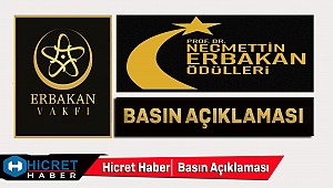 Erbakan Vakfı'ndan  Erbakan Ödülleri Basın Açıklaması
