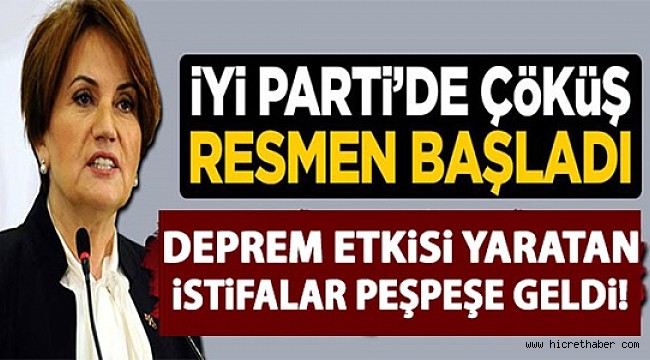İYİ Parti'de çöküş devam ediyor