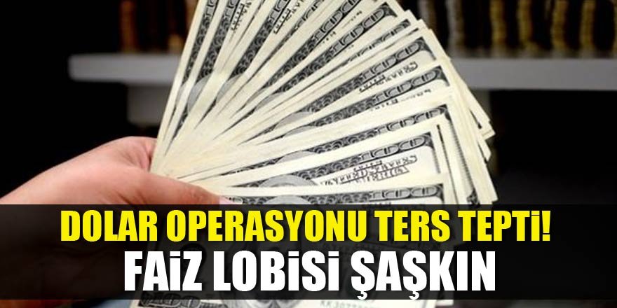 Dolar operasyonu ters tepti! Faiz lobisi şaşkın