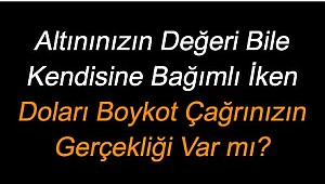 Her yönüyle Bağımlı İken Doları Boykot Çağrınızın Gerçekliği Var mı"?