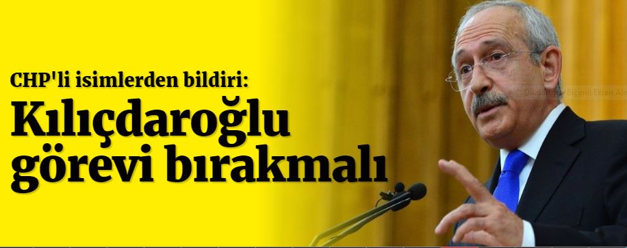 Kemal Kılıçdaroğlu Görevi Bırrakmalı