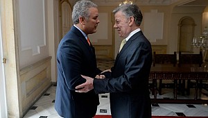 Kolombiya'nın halef-selef devlet başkanları buluştu