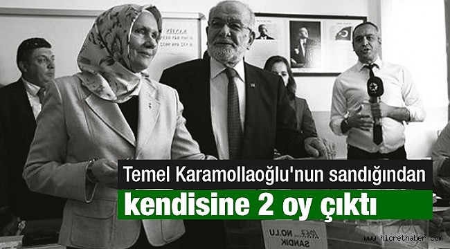 Temel Karamollaoğlu'nun sandığından kendisine 2 oy çıktı