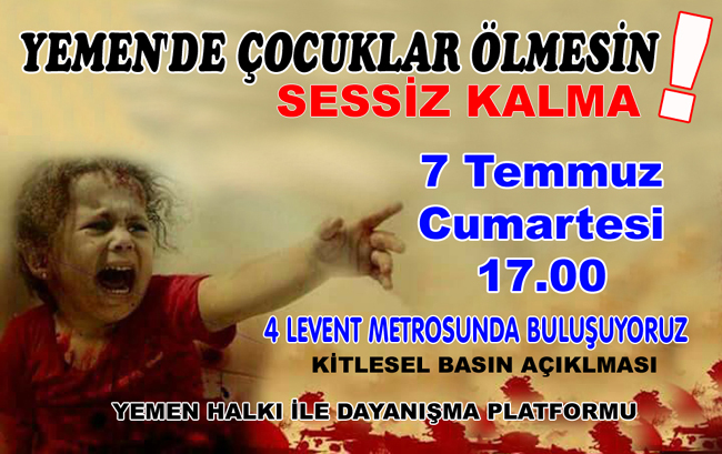 İslami Stklardan Yemen Halkı ile Dayanışma Çağrısı