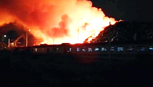 Yolcu treninin makinisti alevlere aldırış etmedi