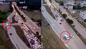 Drift yapan araçlar yol vermemişti, o ambulansa taşlı saldırı