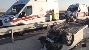 Otomobil takla attı: 5’i çocuk 9 yaralı