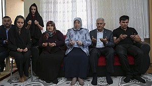 TBMM Başkanı Yıldırım'dan bebeğiyle şehit olan annenin ailesine ziyaret