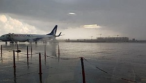 KKTC'de hava trafiğine şiddetli yağış engeli