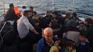 Didim'de lastik botta 32 kişi yakalandı