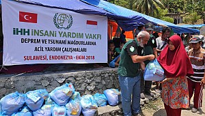 Endonezyalı 7 bin 400 afetzedeye acil yardım