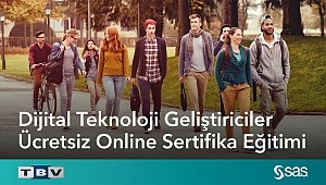 “Dijital Teknoloji Geliştiriciler” için SAS’tan Ücretsiz Online Sertifika Eğitimi