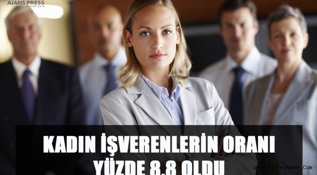 Kadın İşverenlerin Oranı Yüzde 8,8 Oldu
