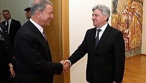 Bakan Akar, Kuzey Makedonya Cumhurbaşkanı İvanov ile görüştü