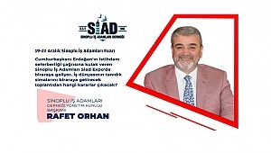 SİAD Başkanı Rafet ORHAN Tüm Sinopluları davet ediyor