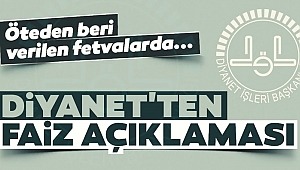 Din İşleri Yüksek Kurulu,FAİZ kesin olarak haramdır