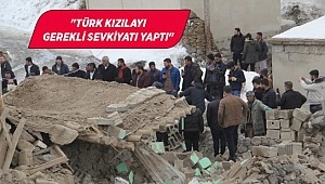 İRAN DEPREMİNDEN ETKİLENEN VAN’DAKİ DEPREMZEDELERE KIZILAY YARDIMI
