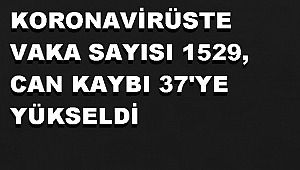 Koronavirüs Türkiye'de vaka sayısı 1529, can kaybı 37'ye yükseldi.