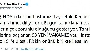 Sağlık Bakanı Koca, Corona virüsten 2 ölümün gerçekleştiğini açıkladı