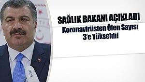 Türkiye'de koronavirüsten ölenlerin sayısının 3'e yükseldi