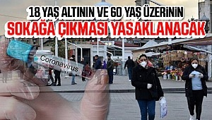 60 Yaş Üstü ve 18 yaş Altı Çocukların Sokağa Çıkması Yasaklanacak.