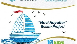 Çocuklar 23 Nisan’ın 100. Yıldönümünde “Mavi Hayaller “Resim projesi ile mutluluğu paylaşıyor!