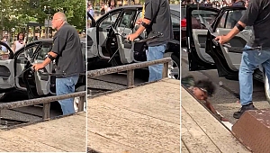 ABD'deki protestolarda olay görüntüler: Elindeki ok ve yayla göstericileri vurmaya çalıştı!