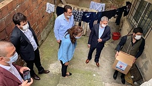 CHP Heyeti Görüntüde yardım olayını ŞOV a çevirdi.