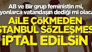 Türkiye Aile Meclisi: Aile yıkan sözleşmeler AİHS ve CEDAW'dır 