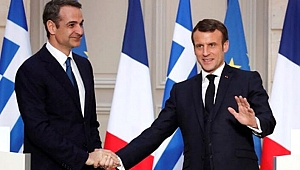 Yunanistan Başbakanı Miçotakis ile Fransa Cumhurbaşkanı Macron Türkiye’yi görüştü