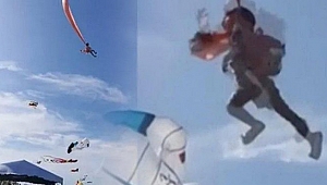 Boynuna uçurtma dolanan çocuk metrelerce havaya yükseldi!