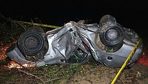 Yoldan çıkan otomobil tarlaya uçtu: 1 ölü